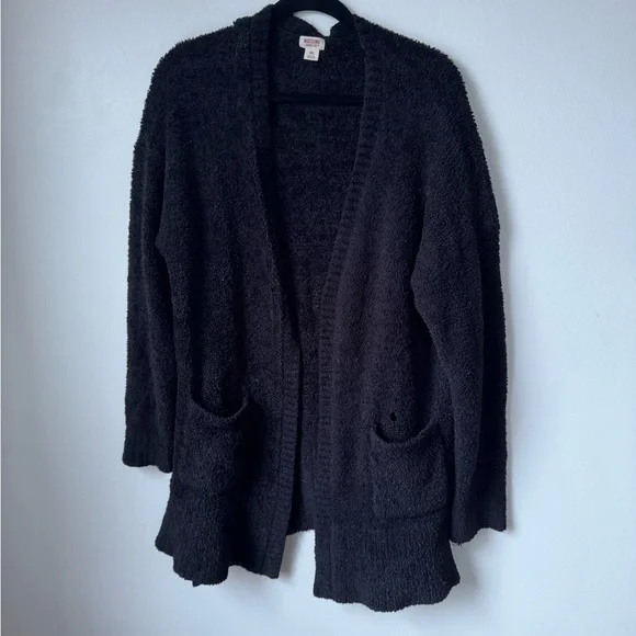 Mossimo XXL Black Fuzzy Cardigan - Picture 1 of 5